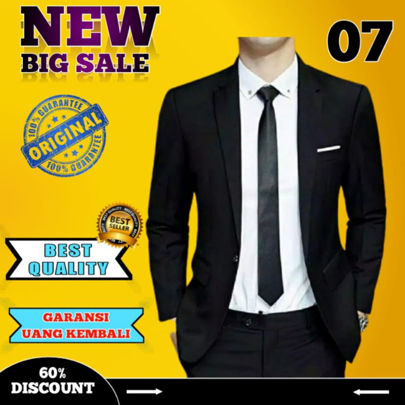 Jas Pria Formal Warna Hitam
