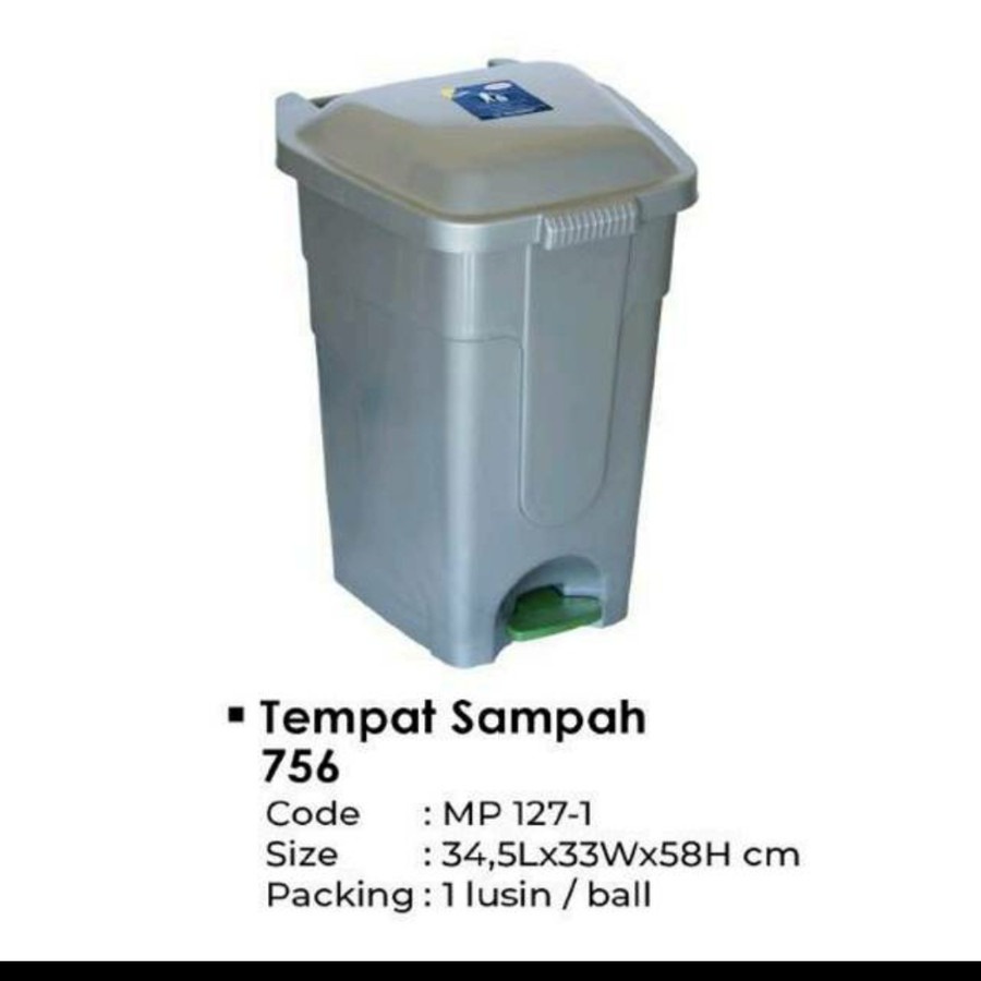 Tempat Sampah Plastik Injak Silver MPW TS 756