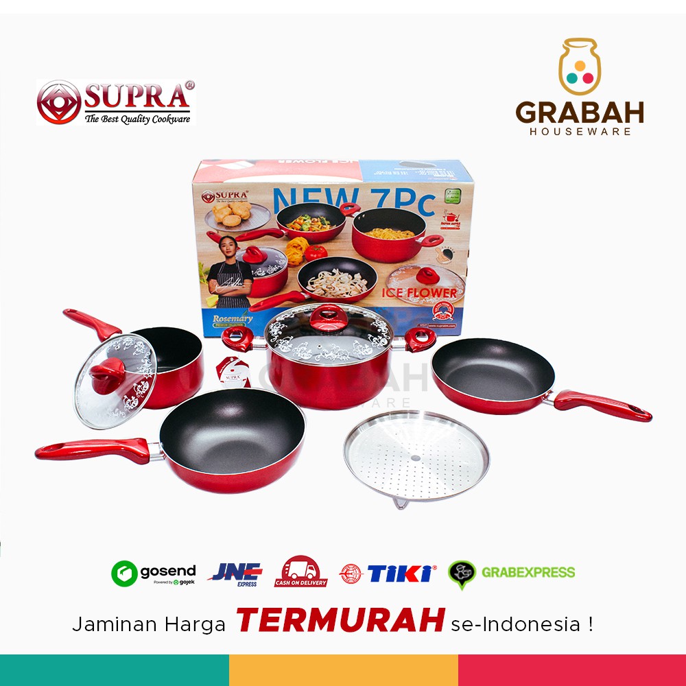 Supra Panci Set  Cookware Set Premium 7 Pcs Original Grabah Houseware