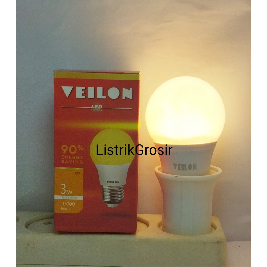 Warm White / Kuning Lampu LED A Bulb Veilon 3w 3 Watt By Zenich SNI