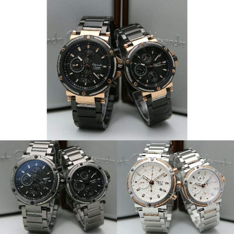 JAM TANGAN ALEXANDRE CHRISTIE COUPLE AC 6561 ORIGINAL