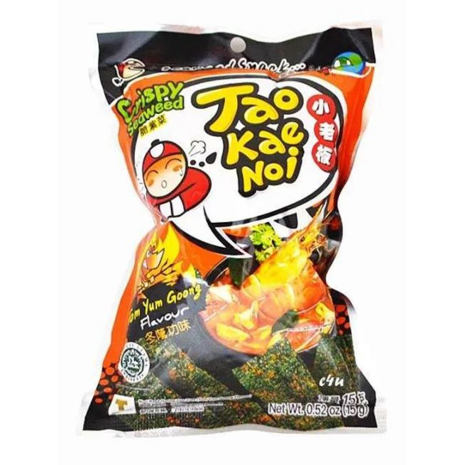 Tao Kae Noi Crispy Seaweed Original HotSpicy TomYum Seafood Japanese Sauce -Snack Rumput Laut Krispi