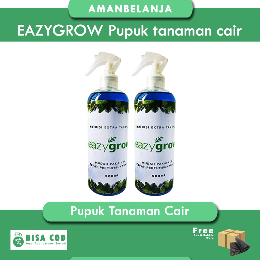 EAZYGROW Pupuk cair, pupuk tanaman, pupuk tanaman hias, Paket Hemat eazygrow Refil 200ml&amp;Spray 500ml