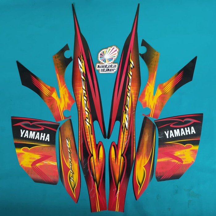 Stiker striping motor Jupiter z 2009 merah