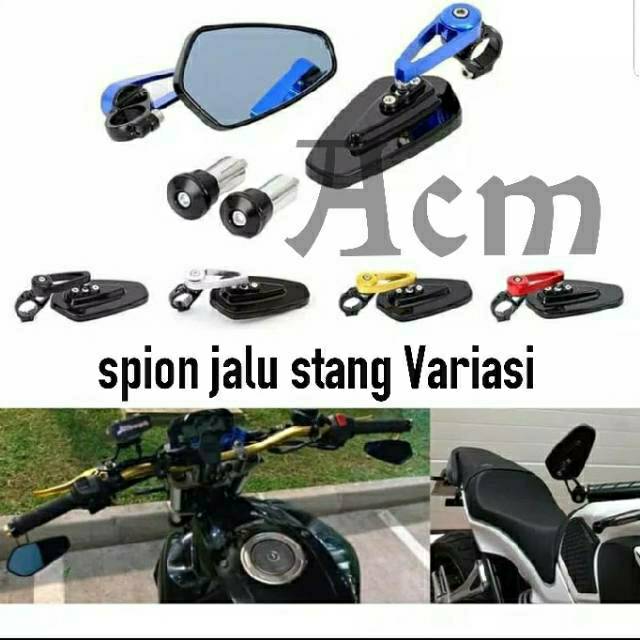 Spion jalu end bar oval lancip full cnc - spion end bar tipe oval universal