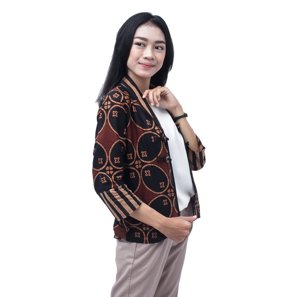 Bolero Batik Atasan Wanita  Blouse - Batik Dua Putri  Kode SP2120 - Size S-M-L-XL-XXL-3L-4L-5L