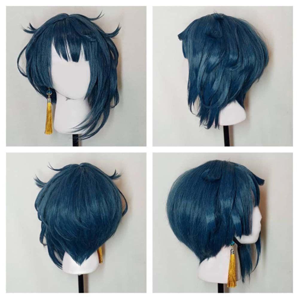 Mxbeauty Genshin Impact Cosplay Wig Rambut Palsu Anti Goyang Pendek Game Original Tahan Panas Cosplay Rambut Sintetis