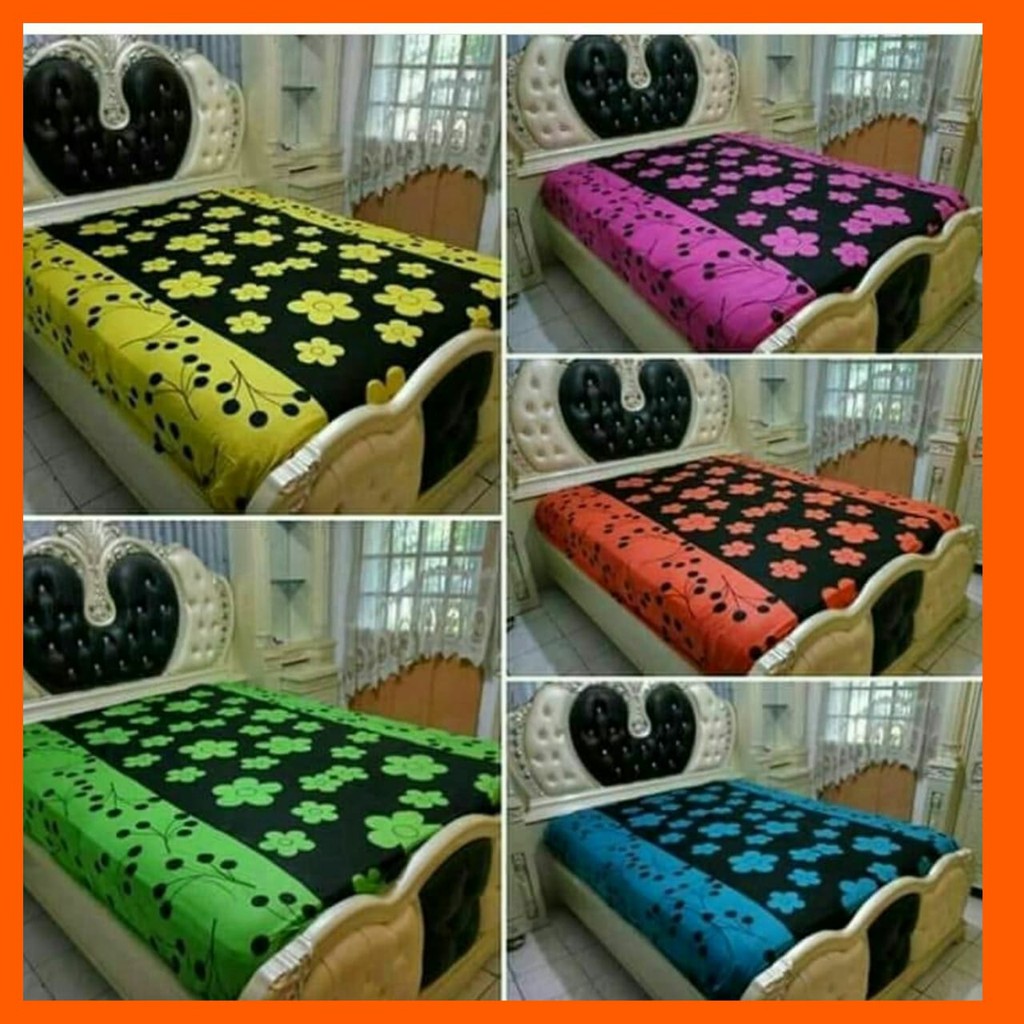 Sprei Batik motif kembang mekar  Besar Ukuran 180x200cm 4 Sarung Bantal 2 Sarung Guling