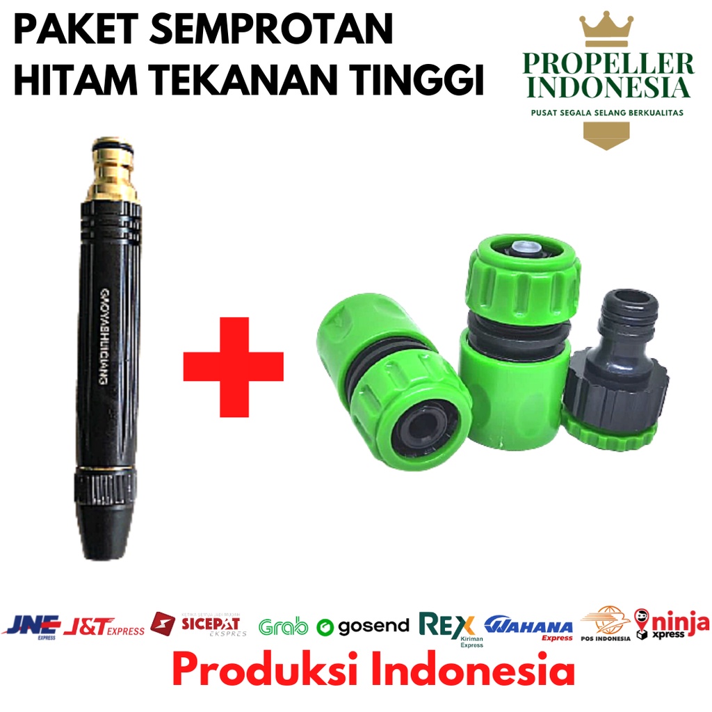 Paket Semprotan Tekanan Tinggi + Paket Sambungan Selang 1/2 - 3/4Inch