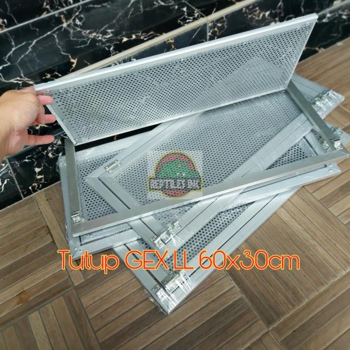 Tutup Cover Aluminium GEX LL Akuarium Ikan / Kandang Reptil 60x30cm