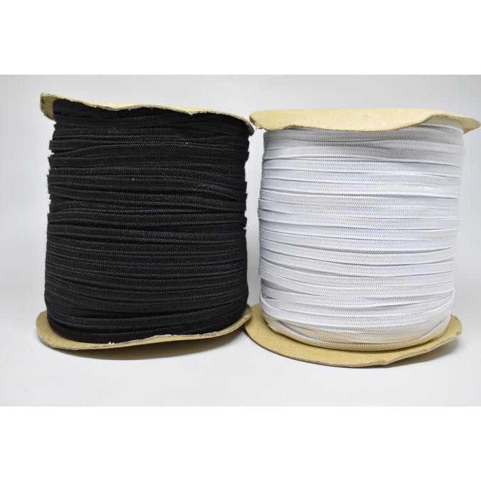 

Niakbahan- Tali Karet Atau Tali Elastis Gepeng Ukuran Lebar 5Mm /150 Yard K2 - Putih -Aslii.