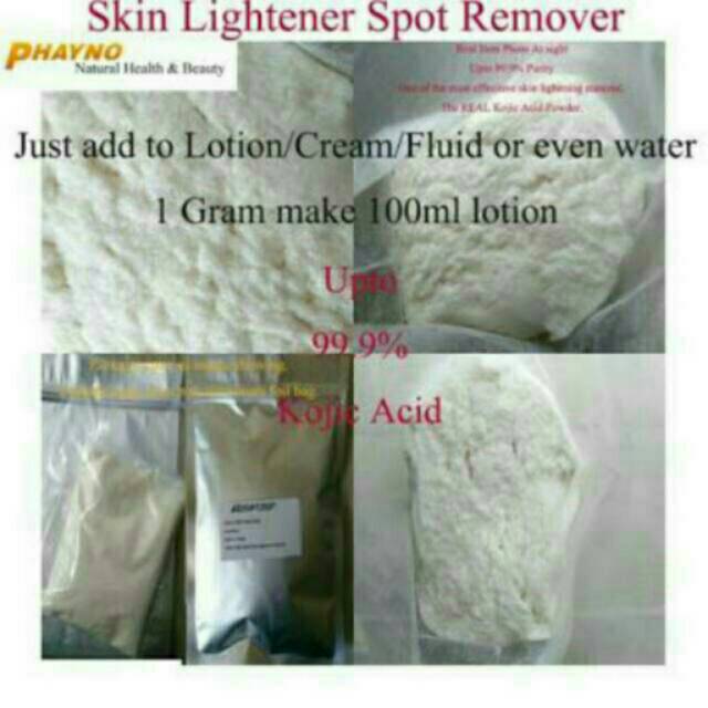 Isi 5gr kojic acid 100% murni untuk campuran bahan kosmetik