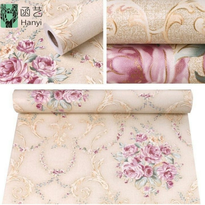  wallpaper  dinding batik  shaby cream elegant walpaper 45cm 