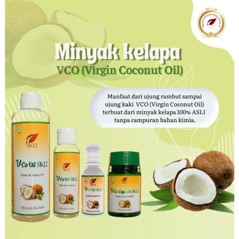 VCO Virgin Coconut Oil VICO SR12 Minyak Kelapa Murni | Imun Booster | Penambah Nafsu Makan | Minyak Sejuta Manfaat