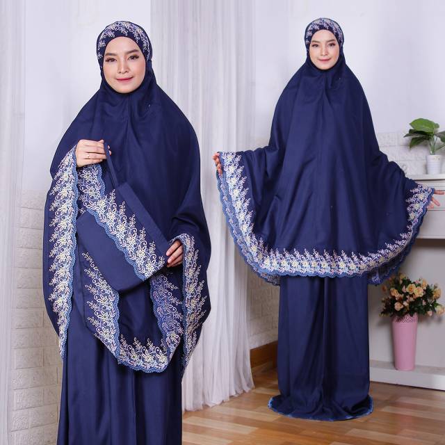 Mukena Tasikmalaya bahan mikro bordir 3 warna