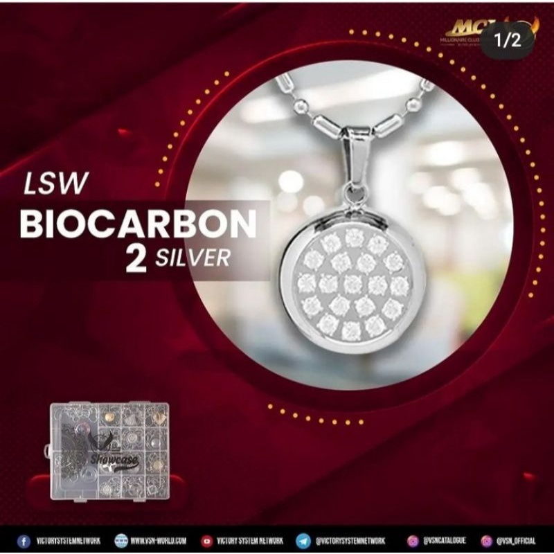 kalung kesehatan lsw biocarbon silver asli MCI