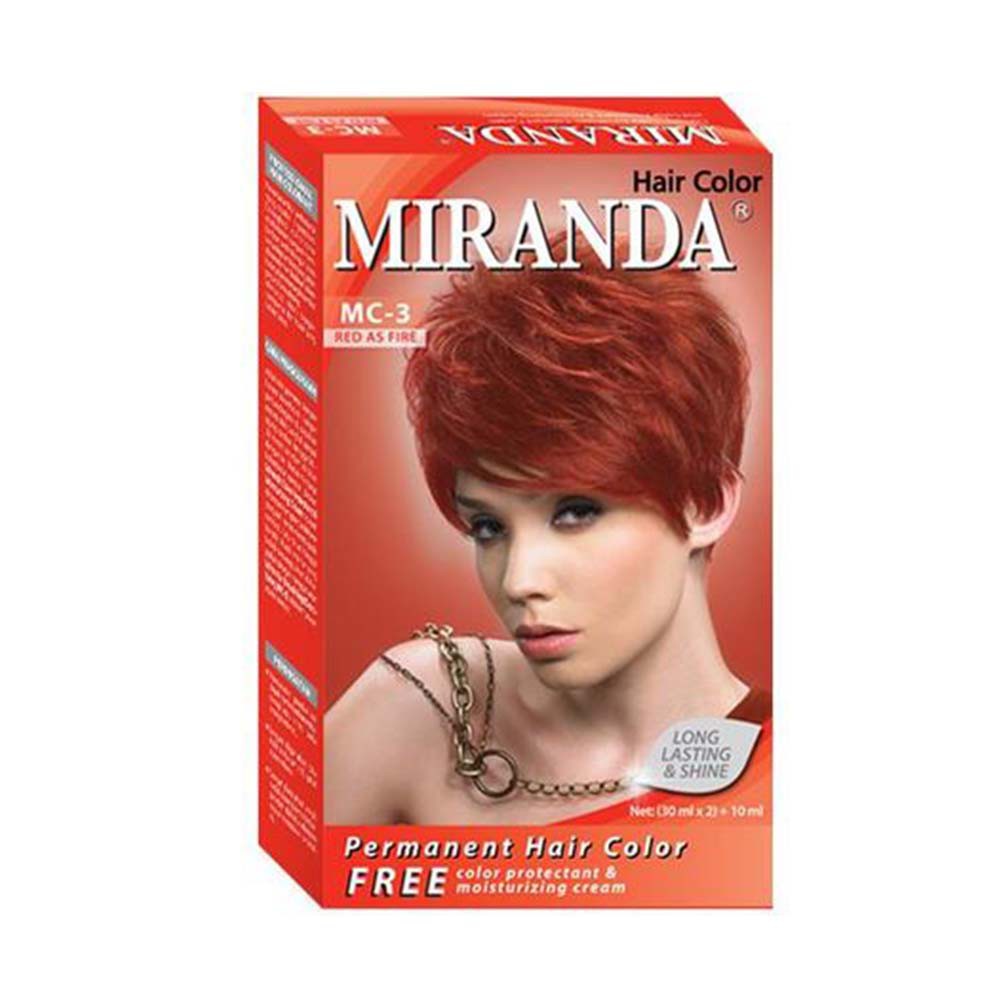 MIRANDA MC-3 RED AS FIRE hair color pewarna cat rambut natural