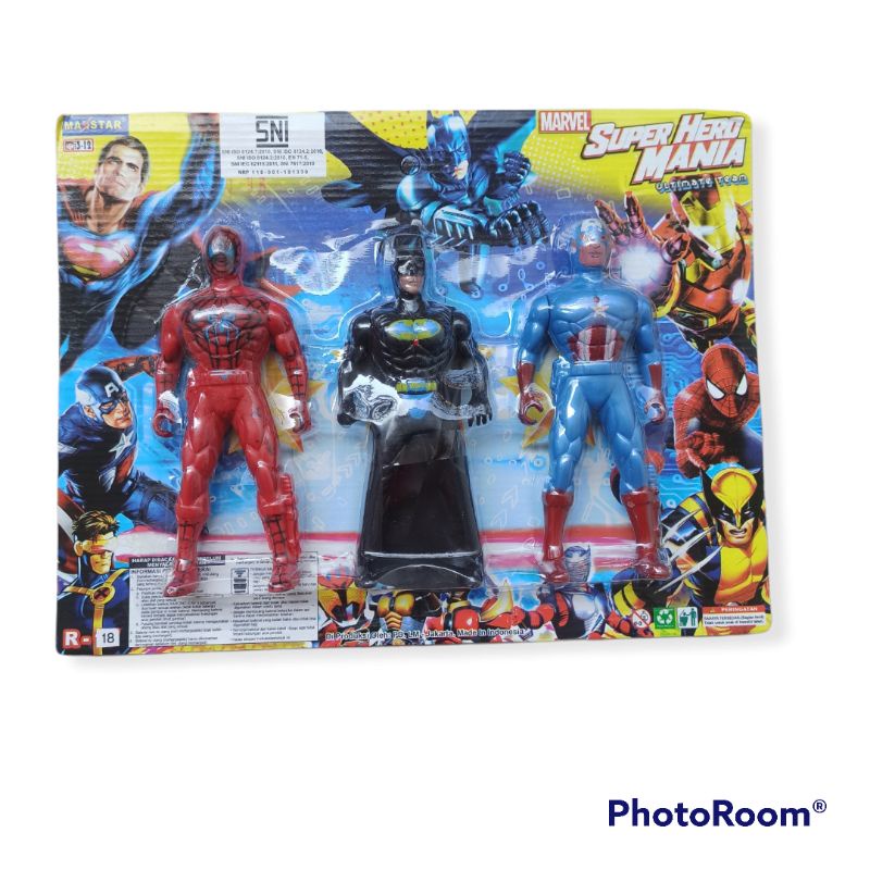 MAINAN ANAK SUPER HERO/MAINAN ANAK SPIDERMAN/BATMAN/CAPTAIN AMERICA/MAINAN ANAK MURAH/MAINAN ANAK SU