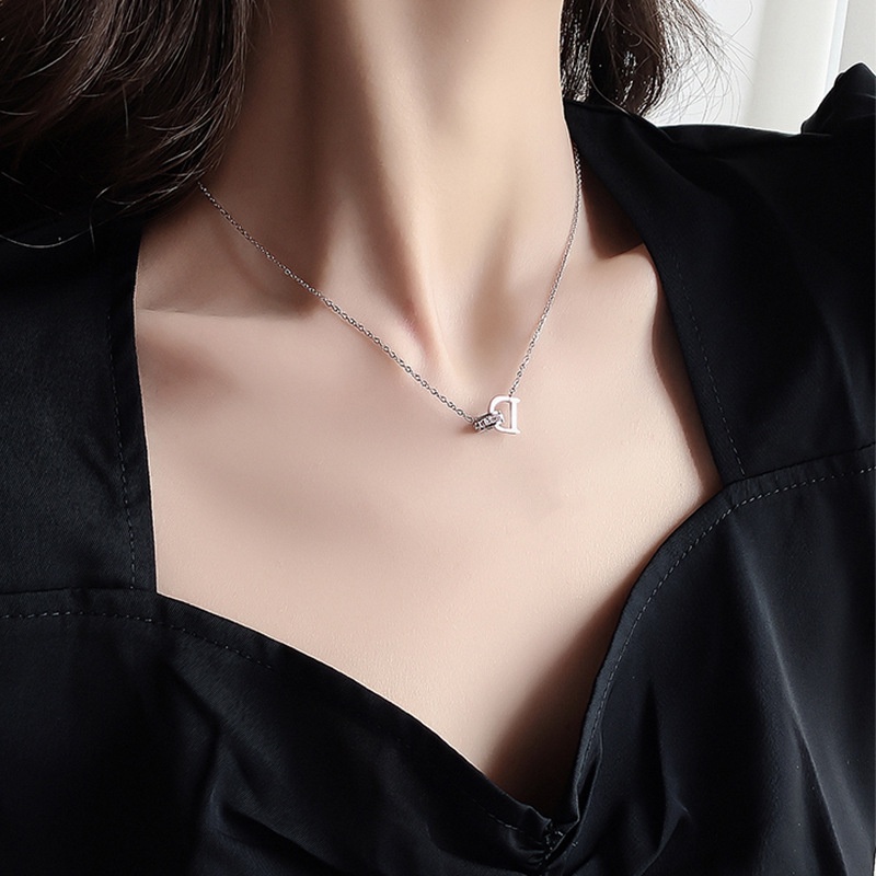 Kalung Titanium Wanita Anti Pudar Model D - ercassia