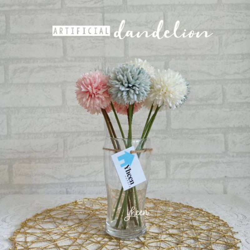 Artificial Dandelion Artifisial Bunga Pompom