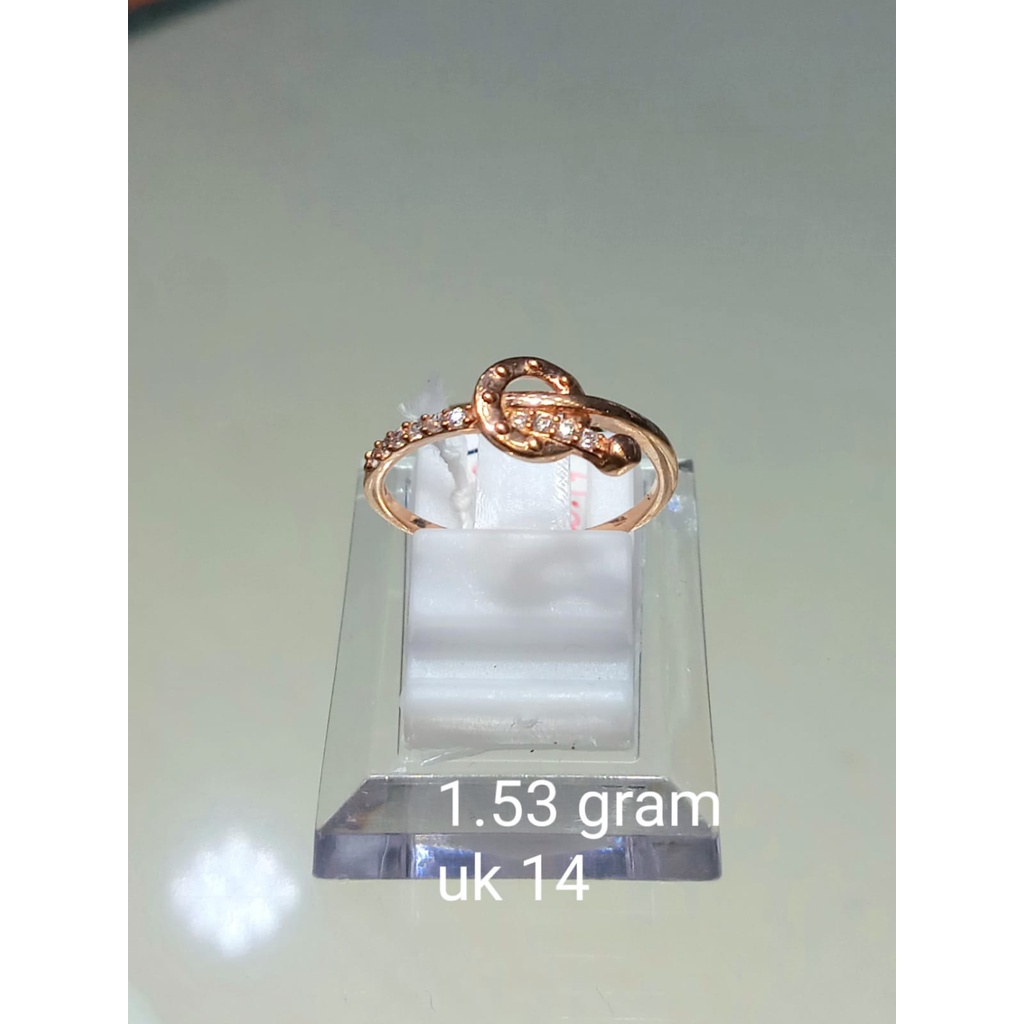 Cincin Emas Fashion Belt Kadar 75% 1.53 Gram Size 14