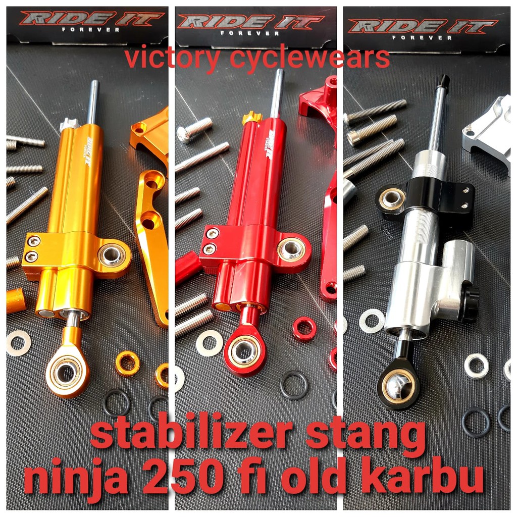 STABILIZER STANG NINJA 250 FI OLD KARBU STEERING DAMPER RIDE IT