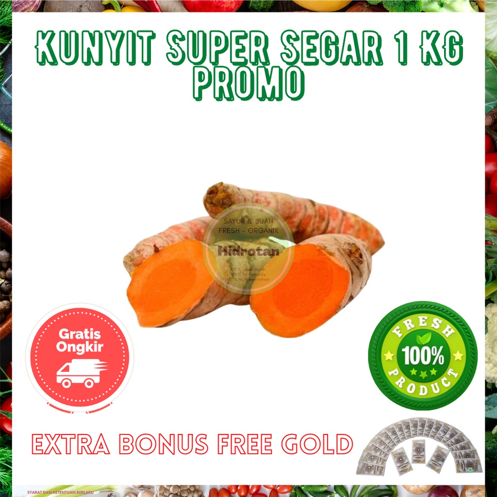 

Kunyit 1 kg - Bumbu Masak Murah | Paket Rempah Segar | Rempah-rempah Combo Fresh - ( Promo Free Emas )