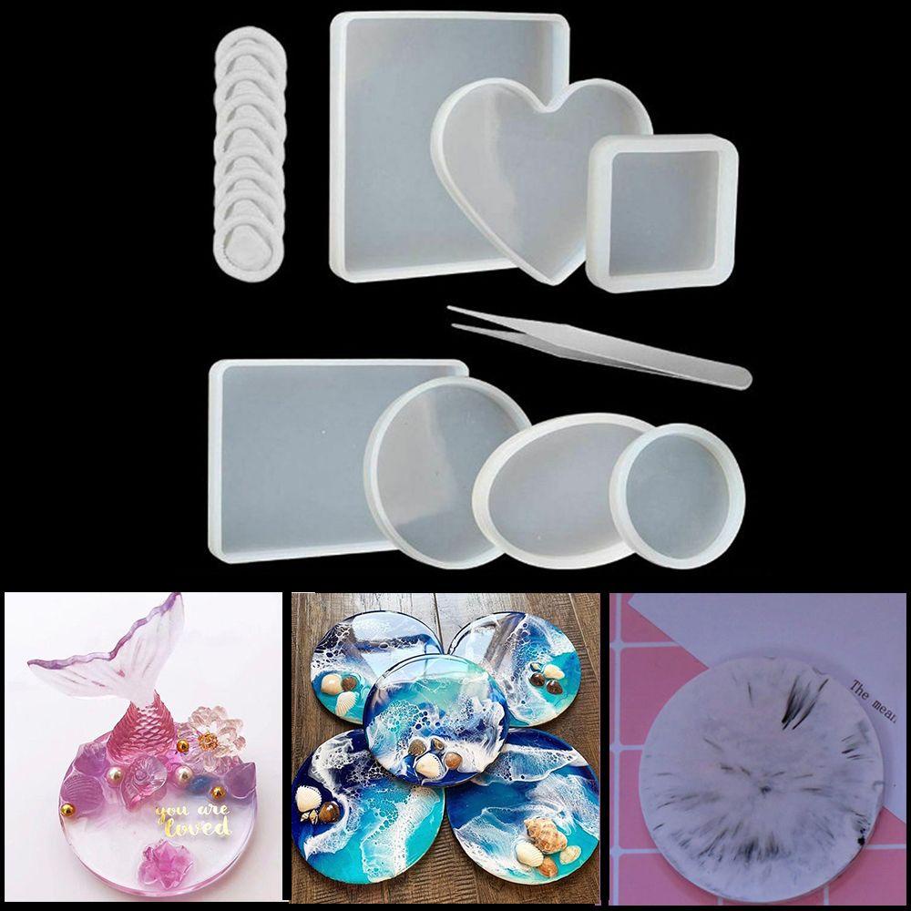 Solighter Cetakan Pengecoran Resin Epoksi Handmade Fluid Arts DIY Craft Jewelry Making Mould