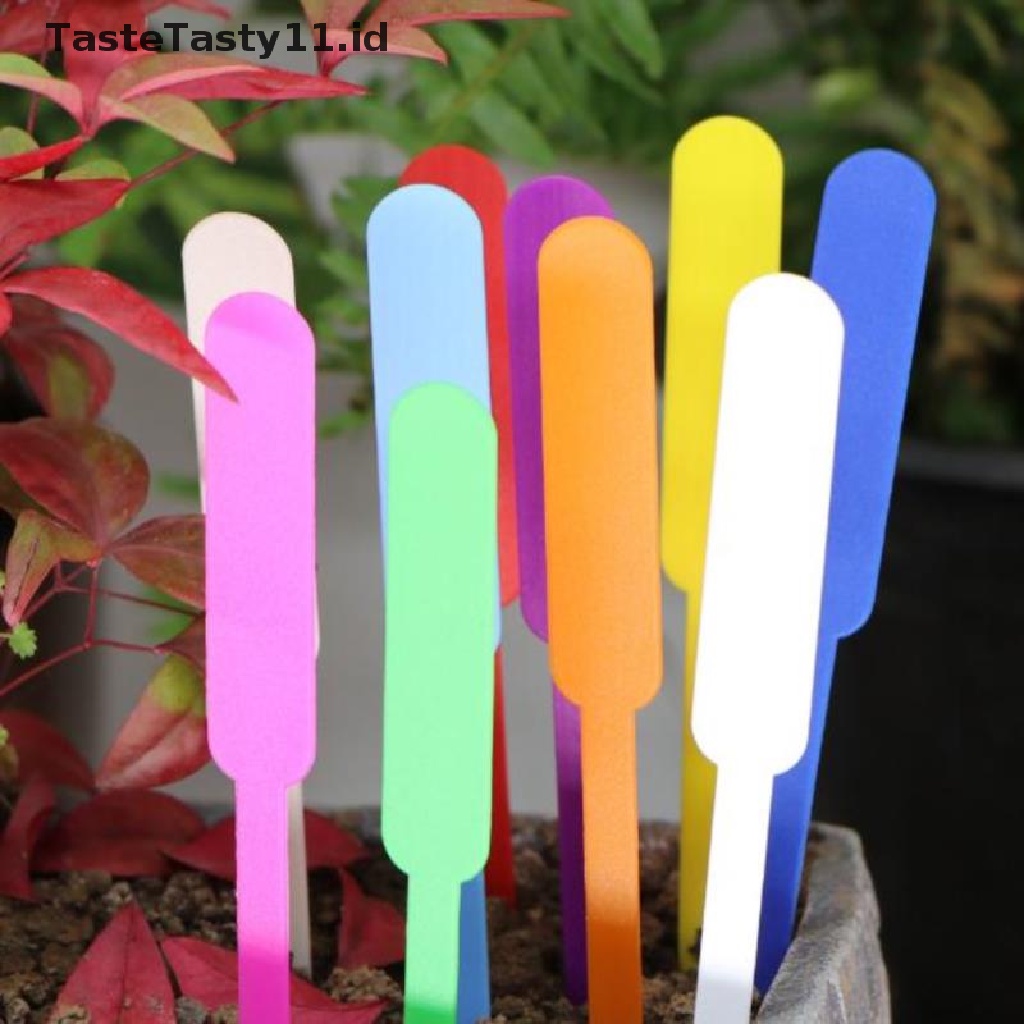 【TasteTasty】 100PCS Garden Plant Labels Waterproof Plastic Tags Nursery Markers Flower Pots .