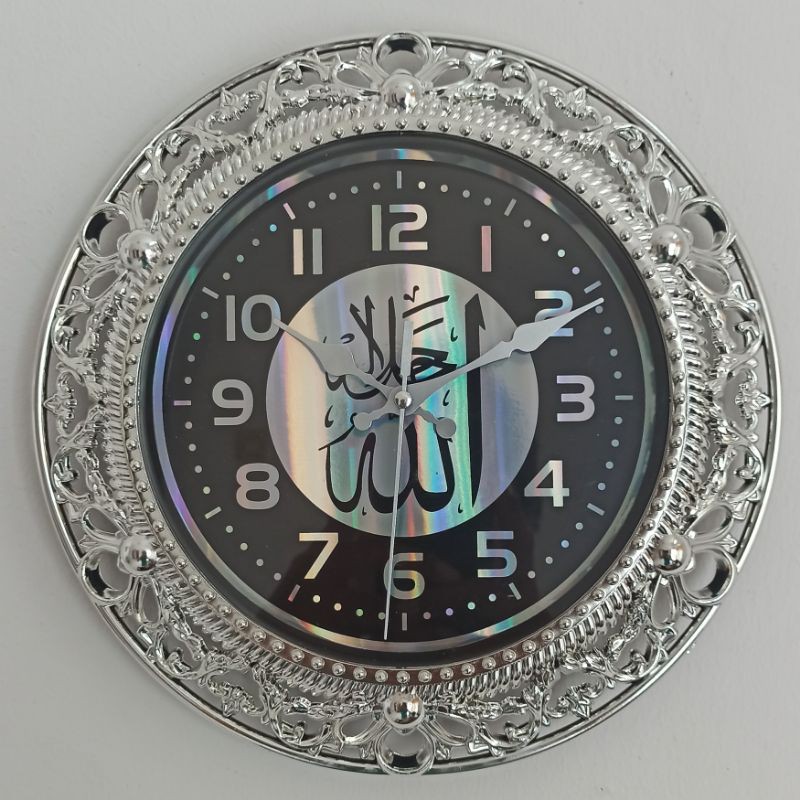 jam dinding unik kaligrafi arab-Silver