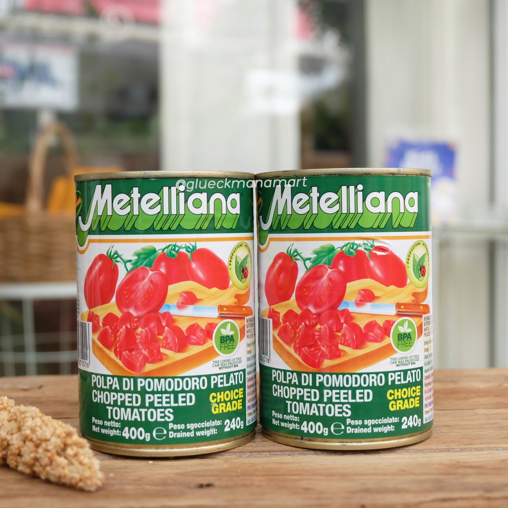 

Metelliana Chopped Peeled Tomato / Tomat Kupas Potong 400gr