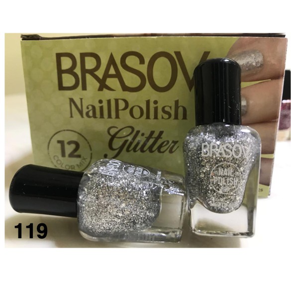 BRASOV Kutek Glitter 8 ML | Kutek Glitter Nail Polish Glitter  by AILIN