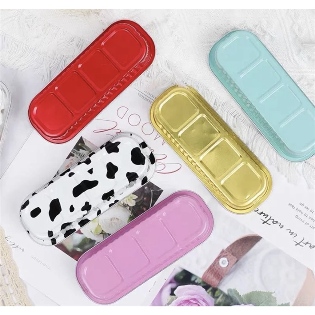 Tray aluminium foil motif dan warna lucu untuk macaroni pasta pudding kue bake oven tray makanan