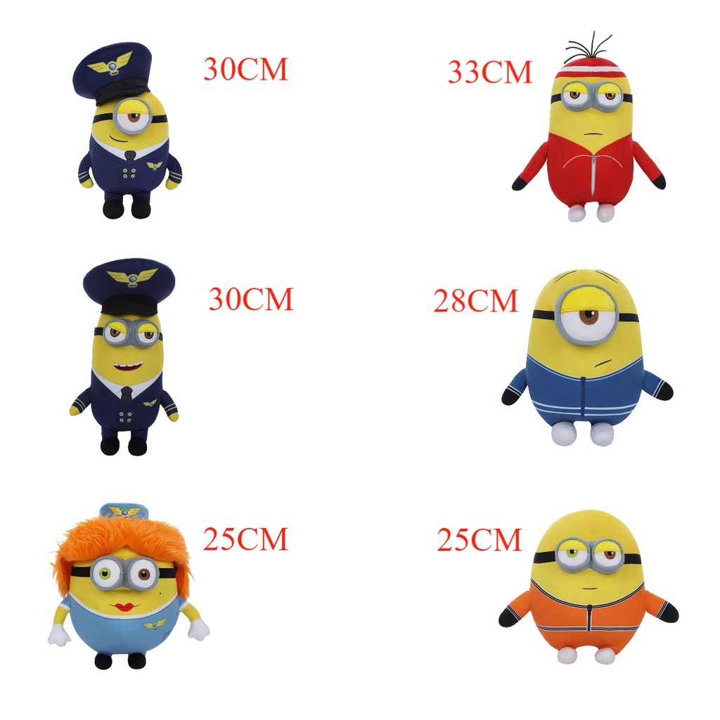 33cm Minions Cute Yellow Soft Plush Filled Toys Stuffed Doll Home Decoration Throw Pillows Kids Gifts