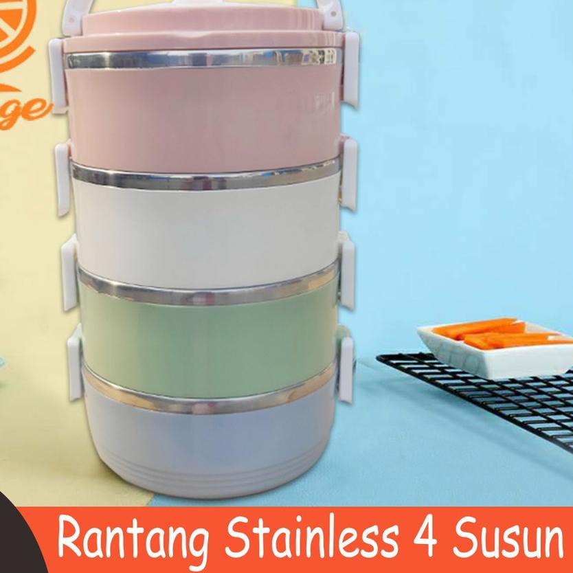 ➨ Rantang Susun 3 Dan 4 Susun Stainles Steel Rantang Tupperware Rantang Bekal ◄