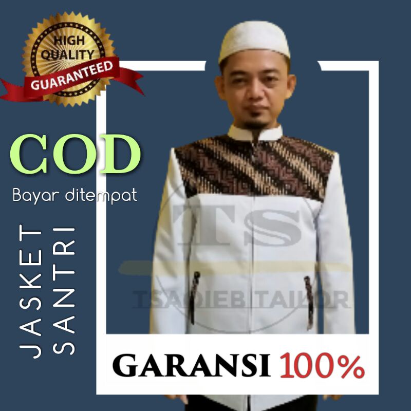 Jasket Santri Formal Pria  Laki Laki Kombinasi Batik