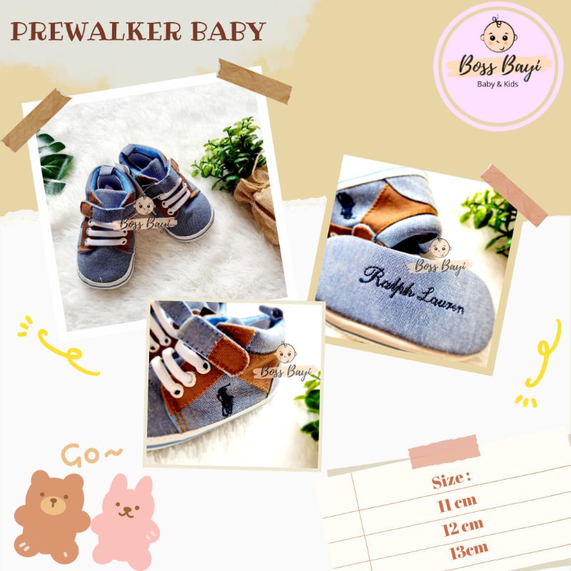 BOSS BAYI - Prewalker Shoes Baby / Sepatu Prewalker Fashion Bayi Antislip 11cm,12cm,13cm