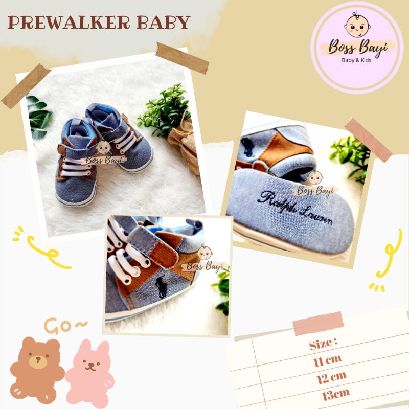 BOSS BAYI - Prewalker Shoes Baby / Sepatu Prewalker Fashion Bayi Antislip 11cm,12cm,13cm