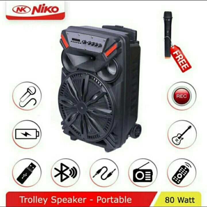 NIKO AIBOT 12 - Speaker Multimedia 12&quot; / Speaker Portable Bluetooth 12 Inch