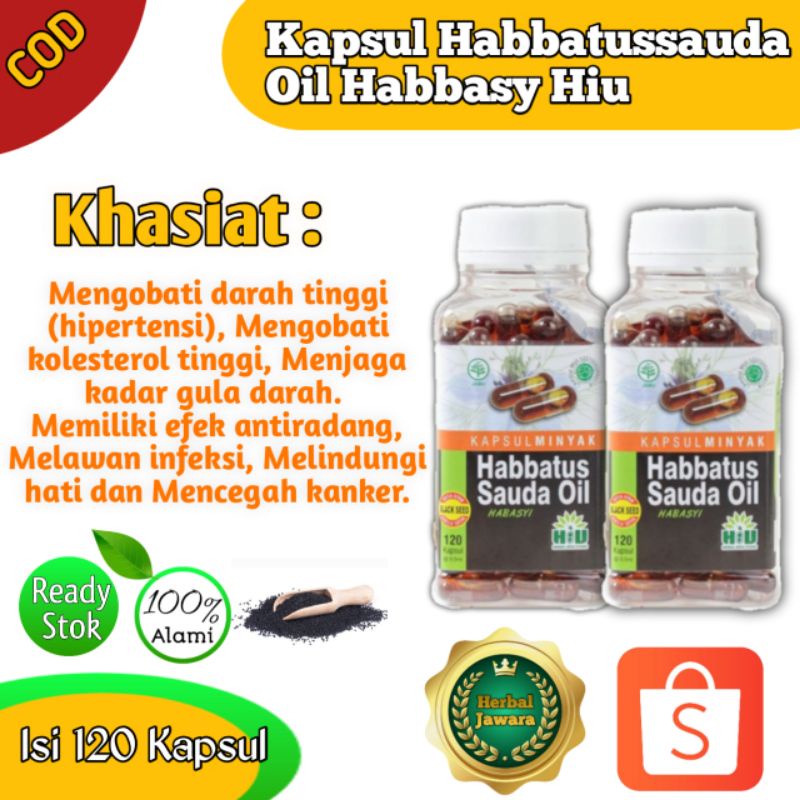 kapsul habbat oil hiu / Habbatussauda Hiu 120 / Habbatussauda oil 120 kapsul