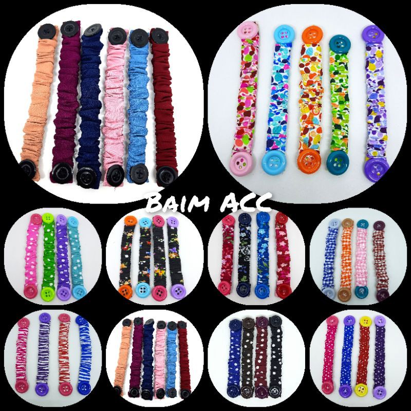 KONEKTOR MASKER HIJAB isi 12pcs PENGAIT MASKER KANCING GROSIR