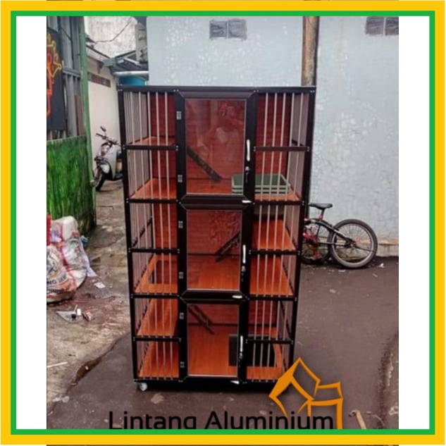 Kandang Kucing / Aluminium Minimalis / 3TINGKAT