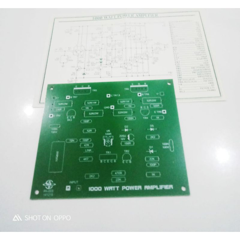 PCB Power Amplifier 1000W Mono Tanpa Tanding Tipe PA-003
