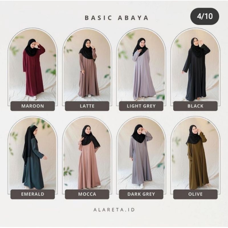 Abaya basic & Aira bergo Alareta
