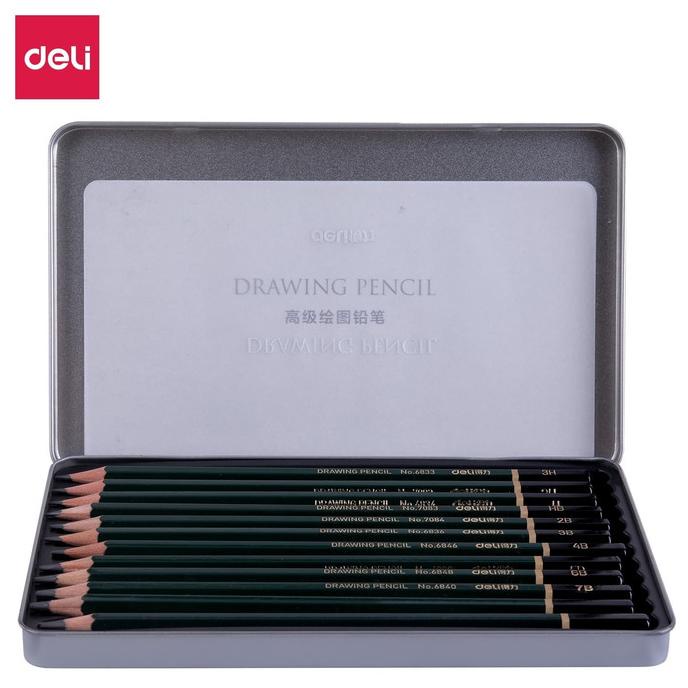 

Deli paitingpencil 12pcs/box 3H s/d 9B S949