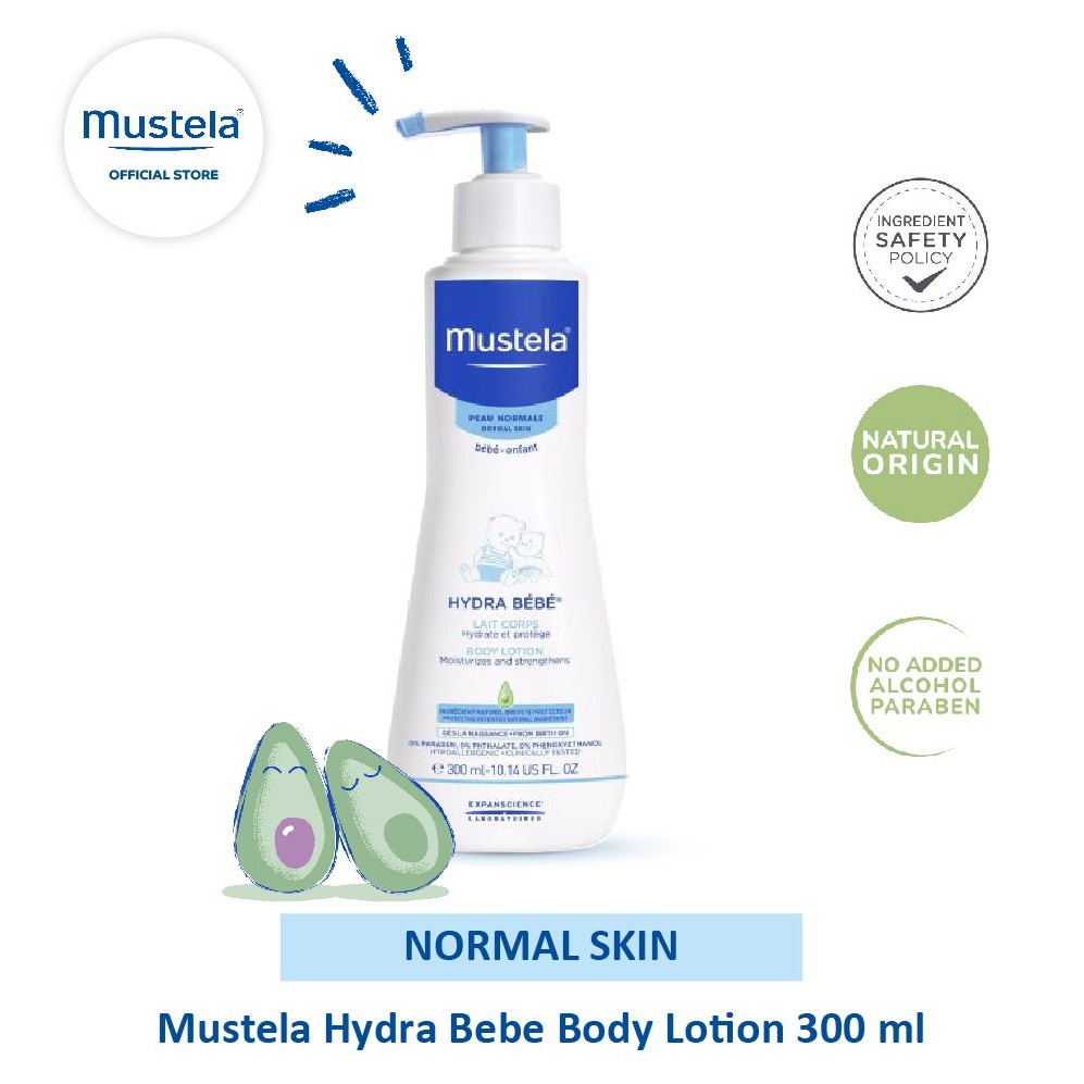 Mustela Hydrabebe Body lotion 300 ml body losion bayi