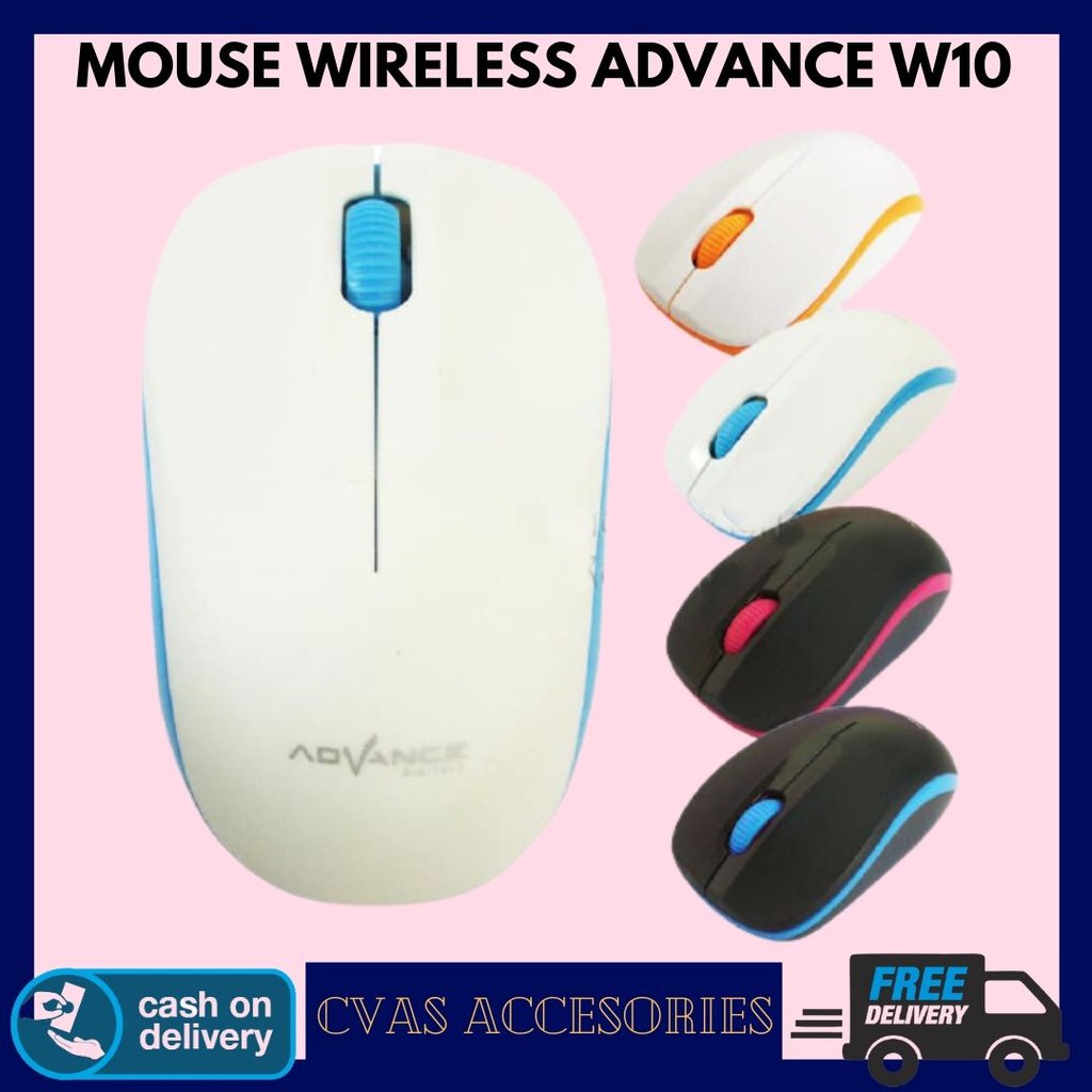 W10 Mouse Wireless Advance/Mouse Laptop/Mouse PC Garansi