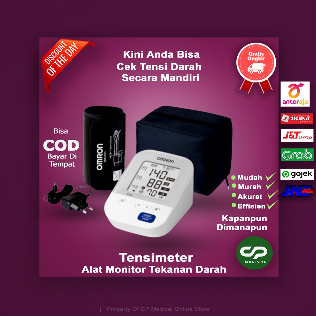 Tensimeter Alat Cek Tensi Test  Check Tes Monitor Tekanan Tensi Darah Digital  Omron HEM 7156A