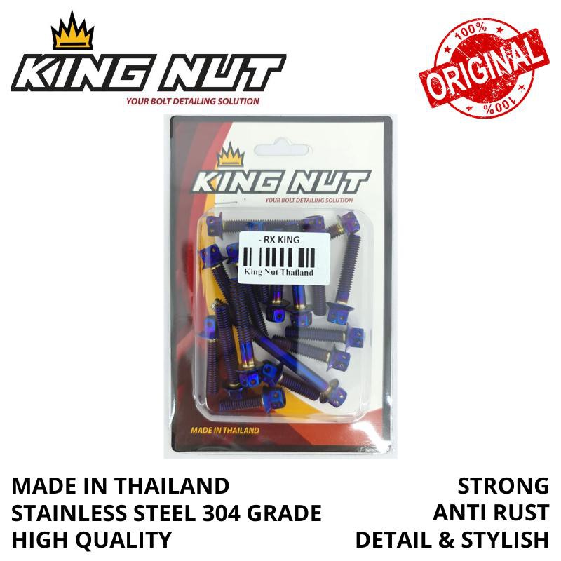 Set Baut Blok Kalter RX King Probolt Stainless King Nut Thailand-1