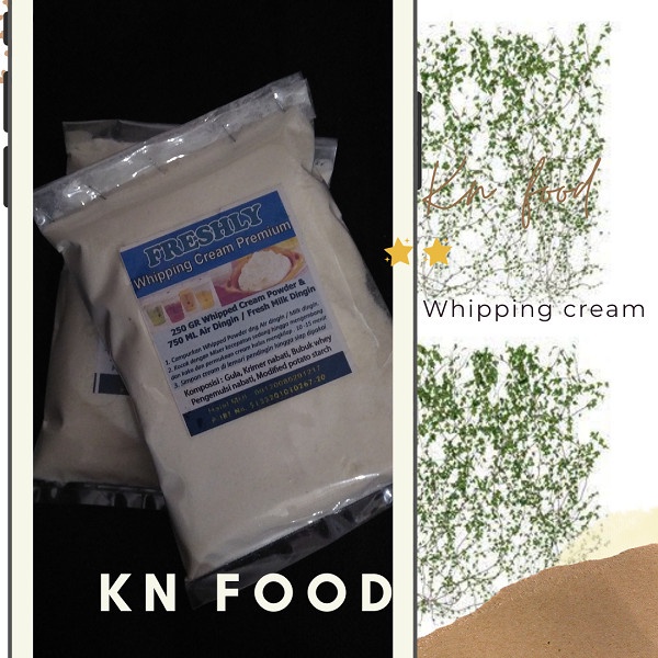 

Krim- Bubuk Instan Whipping Cream -Whipping Cream / Whipped Cream -250 Gram -Krim.